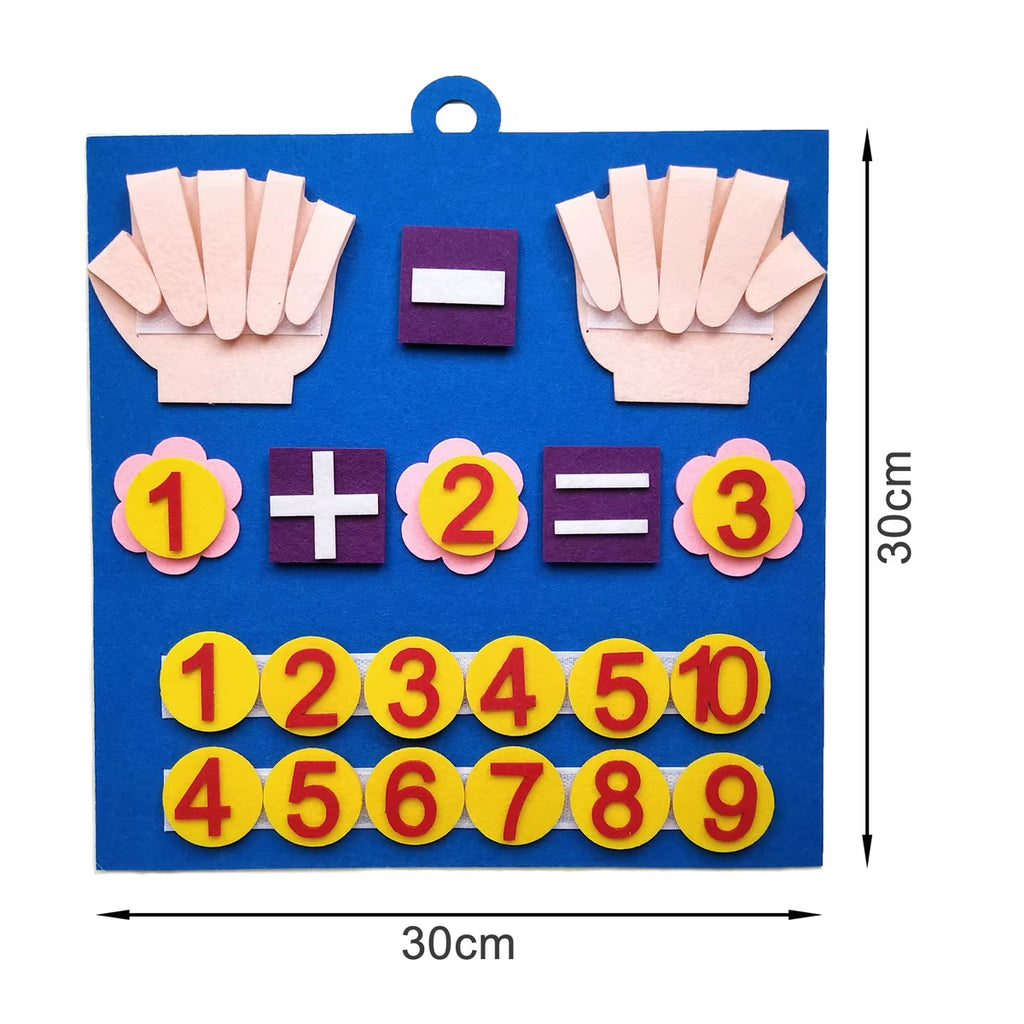 Toddler Montessori Toys Felt Finger Numbers Math Toy Children Counting Early Education Learning Game for Kids Intelligence
