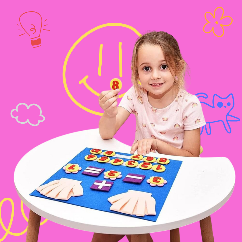 Montessori Jouet Chiffres en Feutrine – Apprentissage du Comptage pour Tout-Petits